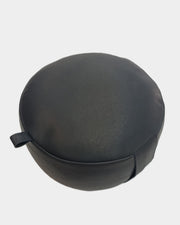Meditationskissen aus Leder, schwarz