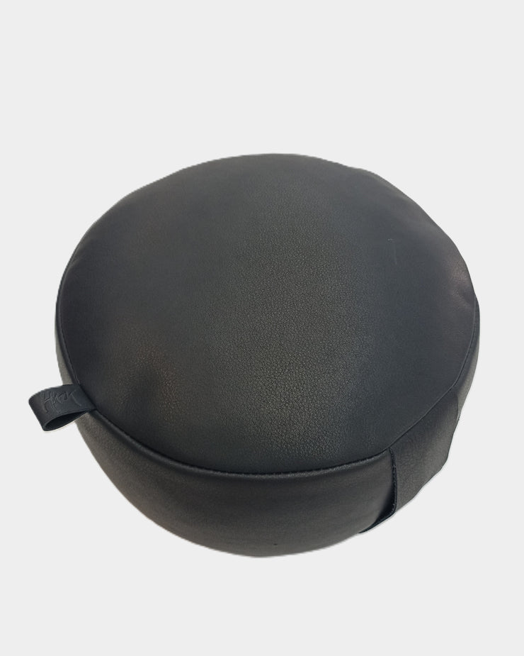 Meditationskissen aus Leder, schwarz