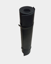 Yogamatte schwarzes Rindleder + Zellkautschuk