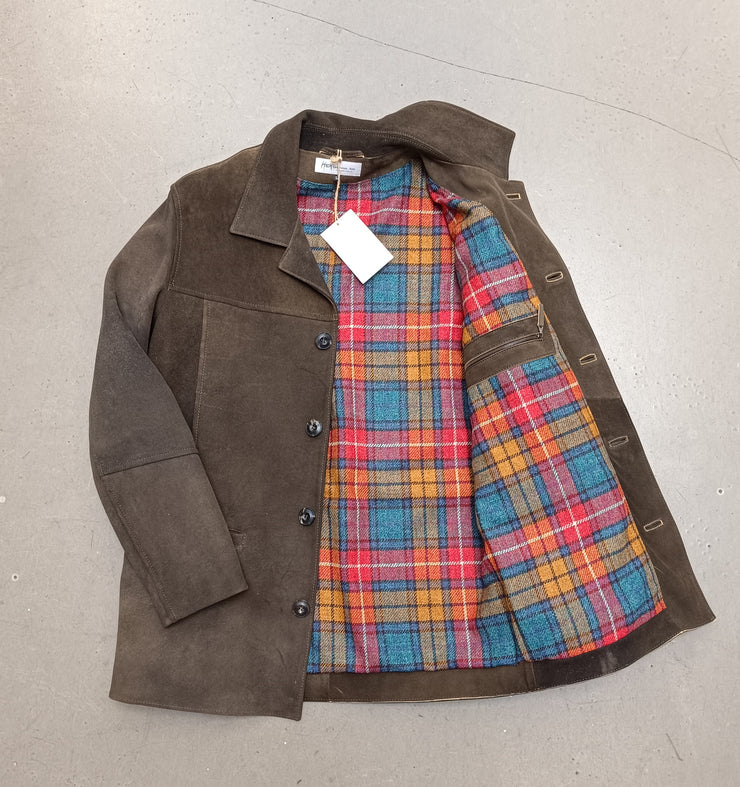 Einzelstück Nr 9 geknöpfte Jacke lang Hirschleder Gr. 50