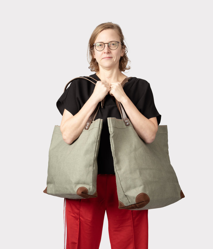Einkaufstaschen L und XL grün