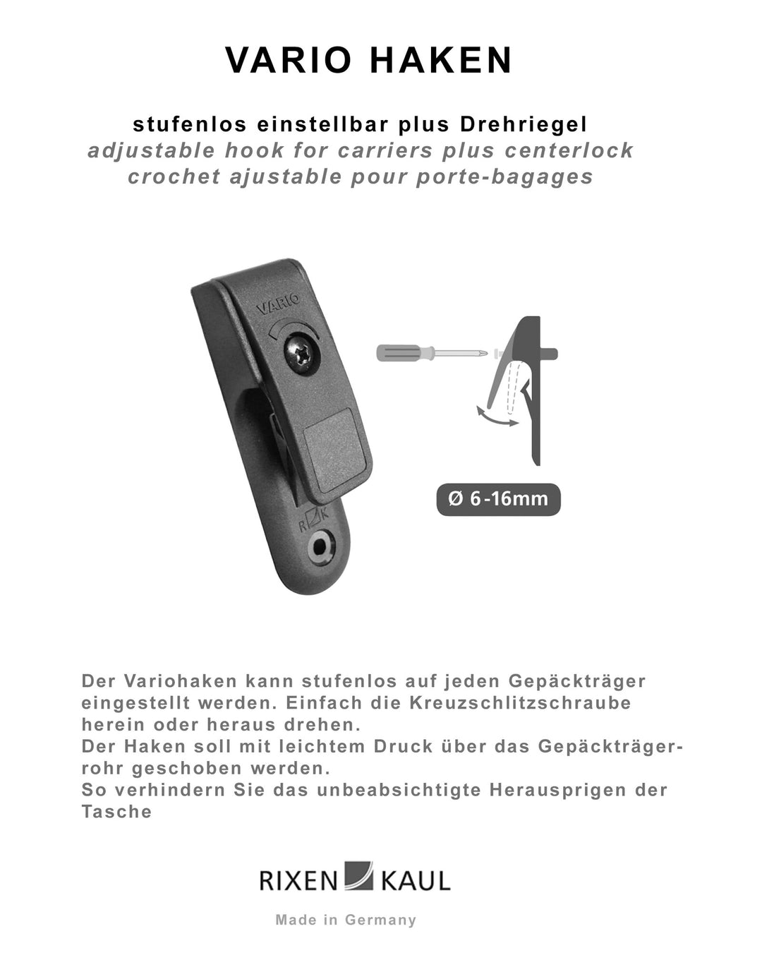 fahrradtaschen haken Multifunktionale Fahrradtasche aus Segeltuch anthrazit – Hack Lederware