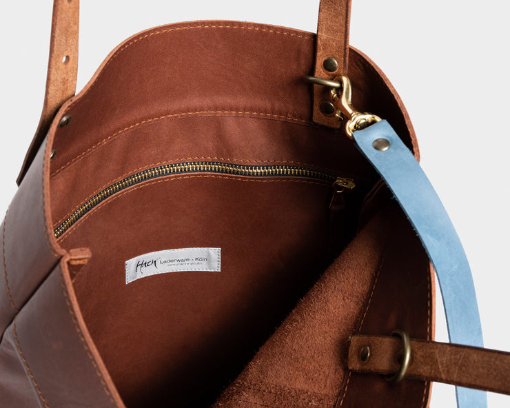 fahrradtaschen shopper Tasche "Shopper to bike" – Hack Lederware