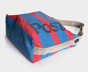 Umhängetasche "alter Postsack" rot/blau